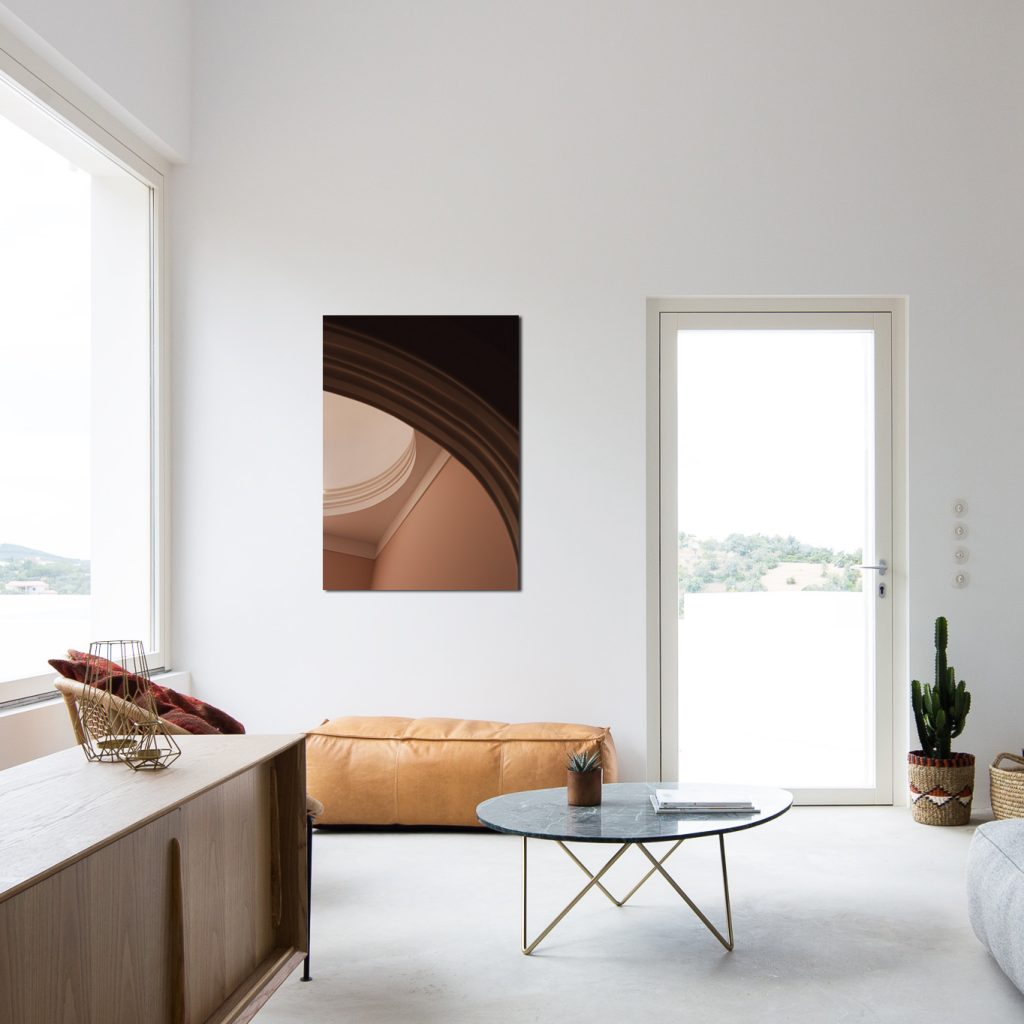 Wall decor with abstract architecture photo